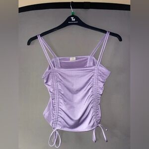 Women's Purple Ruched Top